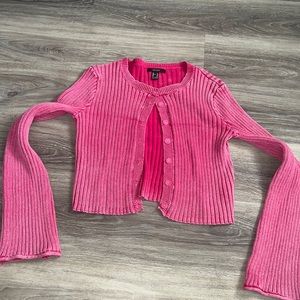 Pink ribbed sweater